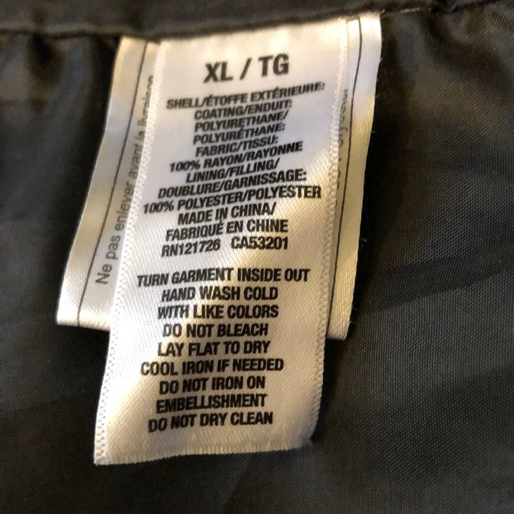 Aeropostale Black Faux Leather Quilted Moto Jacket Juniors XL - Picture 9 of 10